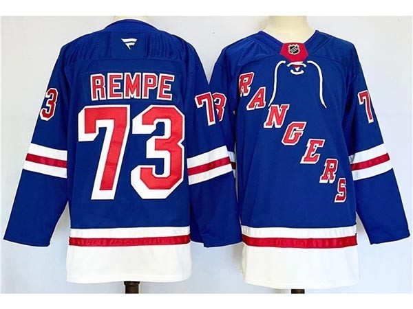 Men's New York Rangers #73 Matt Rempe 2024-25 Royal Blue Jersey