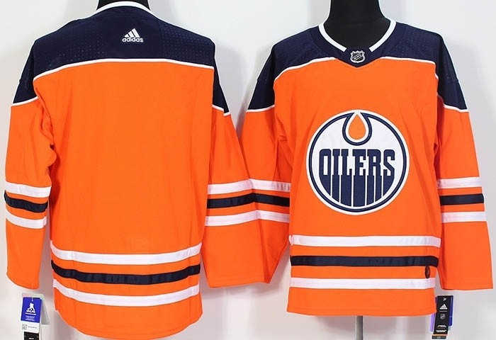 NHL Edmonton Oilers Blank Orange Adidas Jersey