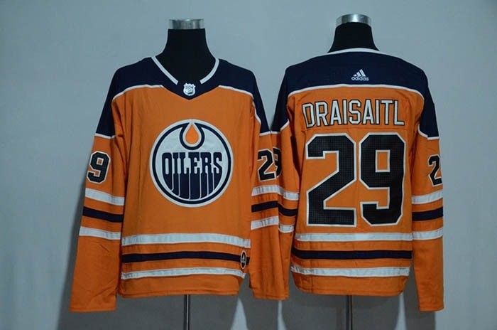 NHL Edmonton Oilers #29 Leon Draisaitl Orange Adidas Jersey