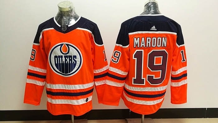 NHL Edmonton Oilers #19 Patrick Maroon Orange Adidas Jersey