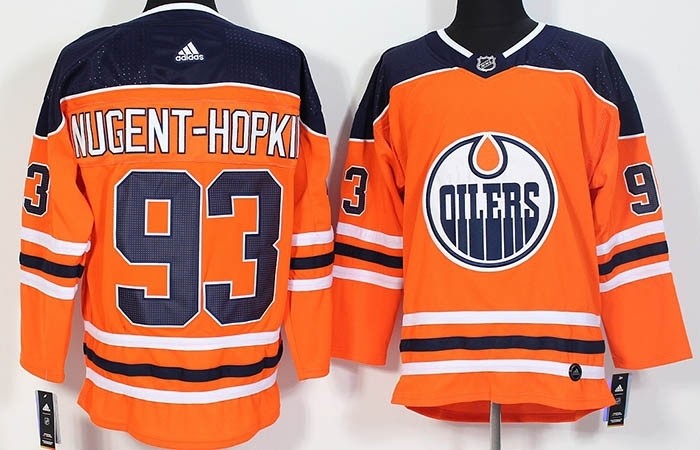 NHL Edmonton Oilers #93 Ryan Nugent-Hopkins Orange Adidas Jersey