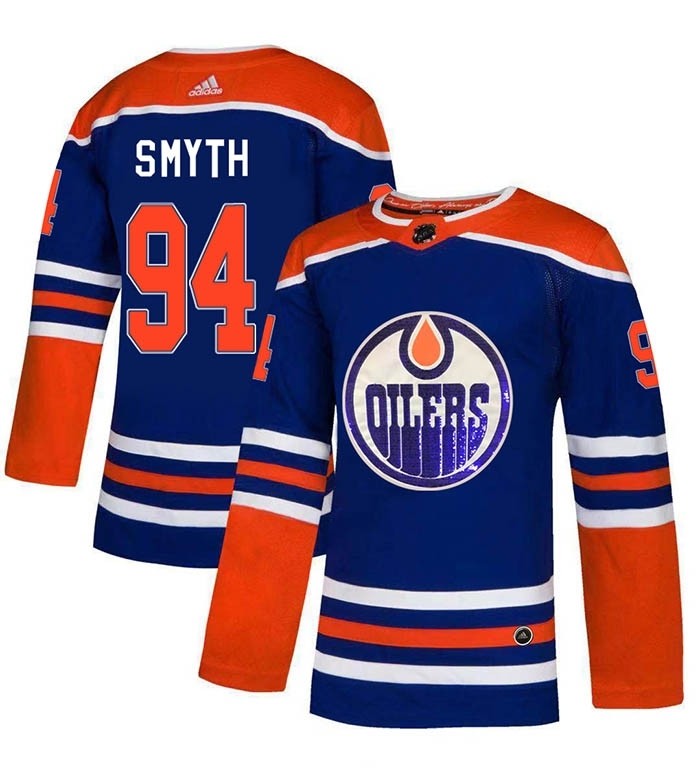 NHL Edmonton Oilers #94 Ryan Smyth Blue Adidas Jersey