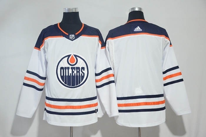 NHL Edmonton Oilers Blank White Adidas Jersey