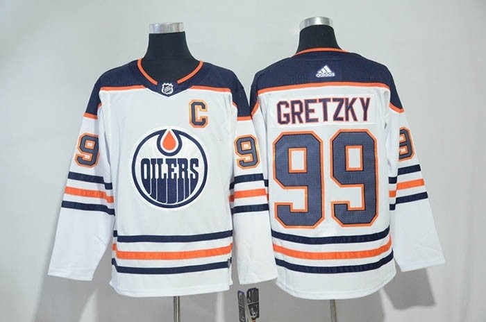 NHL Edmonton Oilers #99 Wayne Gretzky White Adidas Jersey