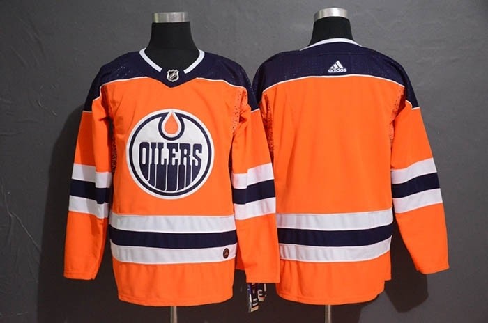 NHL Edmonton Oilers Blank Orange Drift Fashion Adidas Jersey