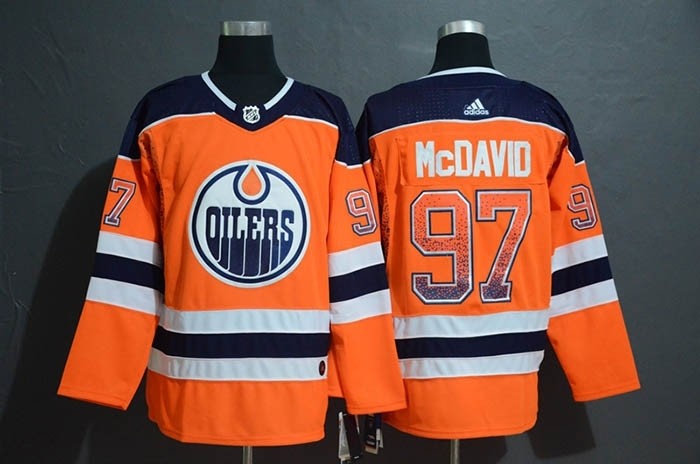 NHL Edmonton Oilers #97 Connor McDavid Orange Drift Fashion Adidas Jersey