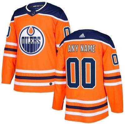 Men's Edmonton Oilers Custom Orange Adidas NHL Jersey (Name and number remark in comment column)