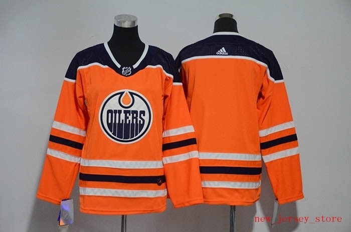 Women Edmonton Oilers Blank Orange Adidas Jersey