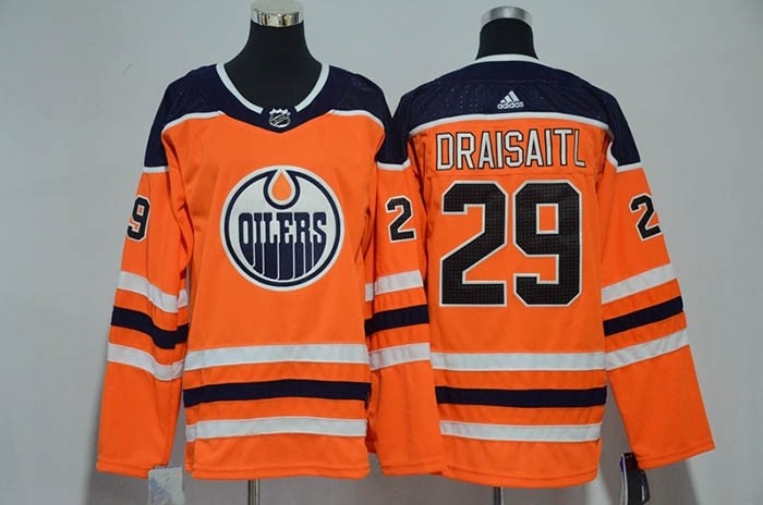 Youth Edmonton Oilers #29 Leon Draisaitl Orange Adidas Jersey