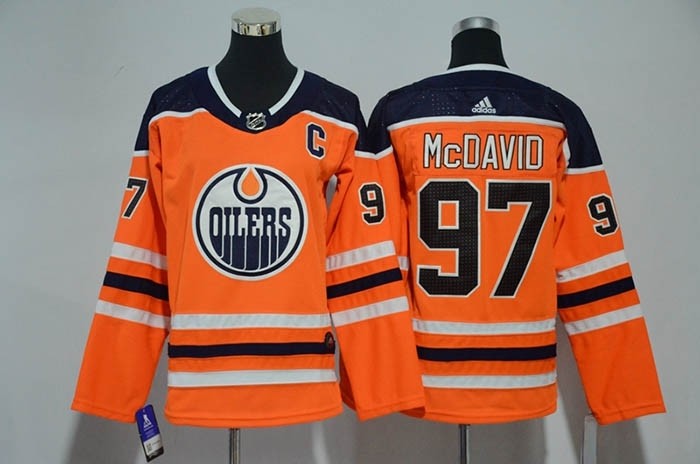 Youth Edmonton Oilers #97 Connor McDavid Orange Adidas Jersey