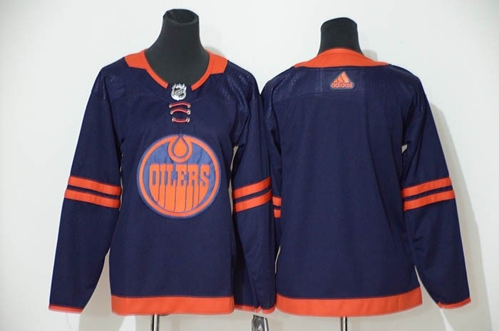 Youth Edmonton Oilers  Blank Navy 50th Anniversary Adidas Jersey