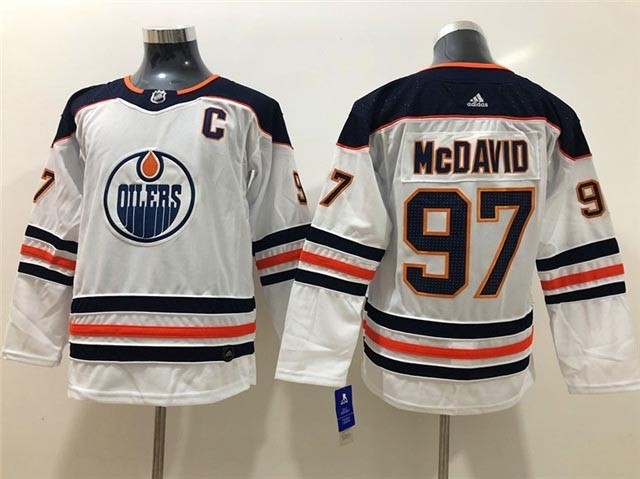 Youth Edmonton Oilers #97 Connor McDavid White Adidas Jersey