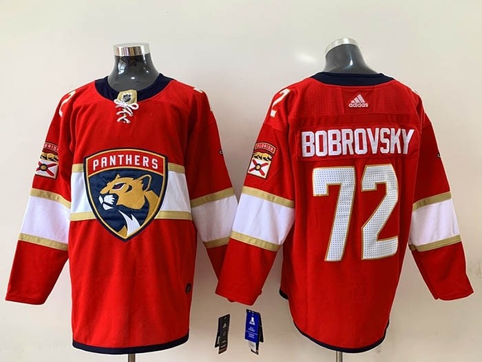 NHL Florida Panthers #72 Sergei Bobrovsky Red Adidas Jersey