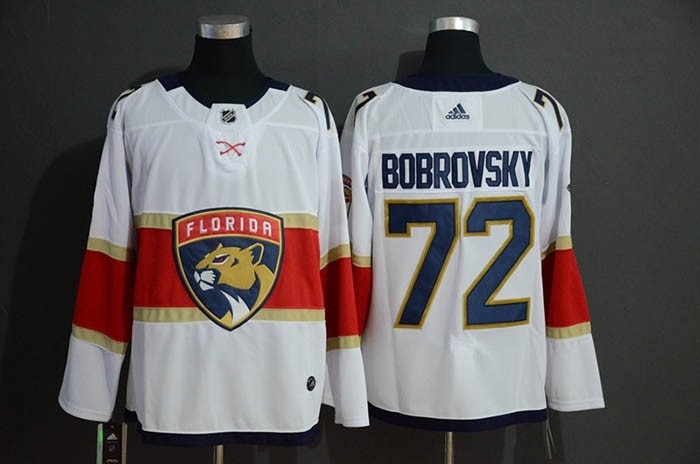 NHL Florida Panthers #72 Sergei Bobrovsky White Adidas Jersey