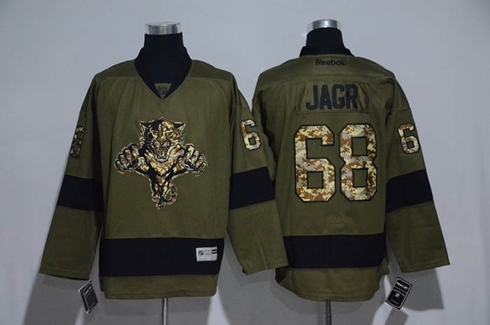 NHL Florida Panthers #68 Jaromir Jagr Olive Green Adidas Jersey