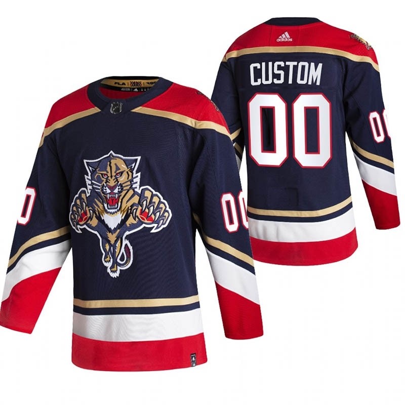 Florida Panthers Custom Black Men's Adidas 2020-21 Alternate Authentic Player NHL Jersey (Name and number remark in comment column)