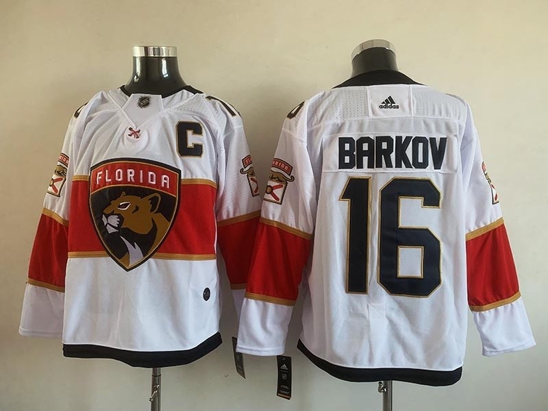 NHL Florida Panthers #16 Aleksander Barkov White Adidas Jersey