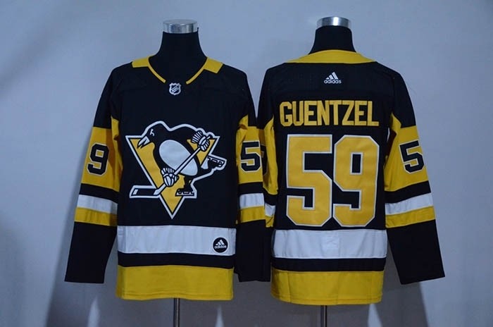 NHL Pittsburgh Penguins #59 Jake Guentzel Black Adidas Jersey