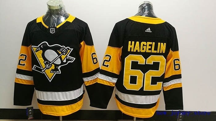 NHL Pittsburgh Penguins #62 Carl Hagelin Black Adidas Jersey