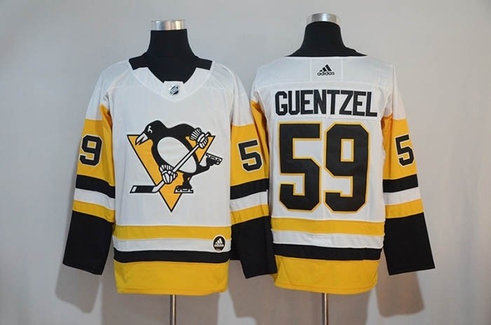 NHL Pittsburgh Penguins #59 Jake Guentzel White Adidas Jersey