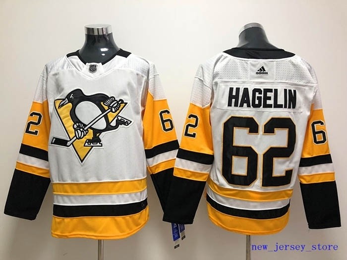 NHL Pittsburgh Penguins #62 Carl Hagelin White Adidas Jersey