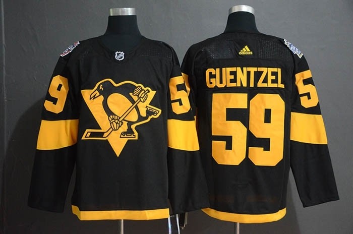 NHL Pittsburgh Penguins #59 Jake Guentzel Black 2019 Stadium Series jersey