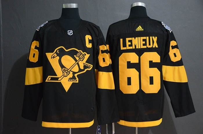 NHL Pittsburgh Penguins #66 Mario Lemieux Black 2019 Stadium Series jersey