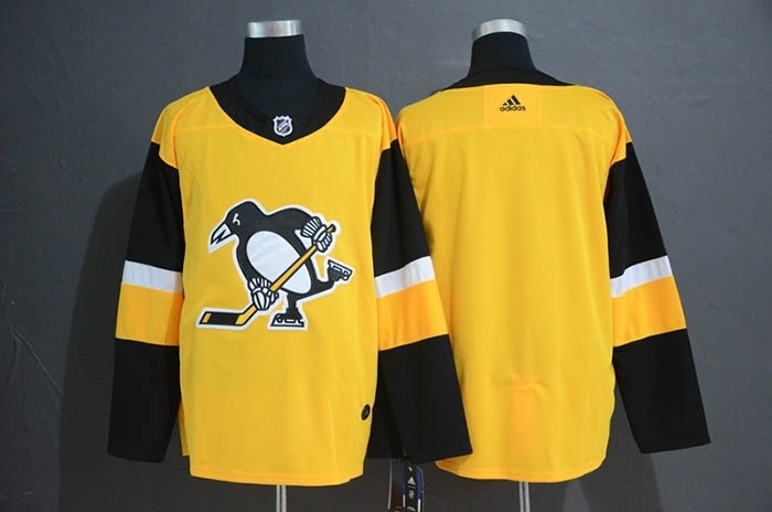 NHL Pittsburgh Penguins Blank Yellow Adidas jersey