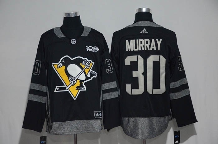 NHL Pittsburgh Penguins #30 Matt Murray Black 100th Centennal Classic Premier Jersey