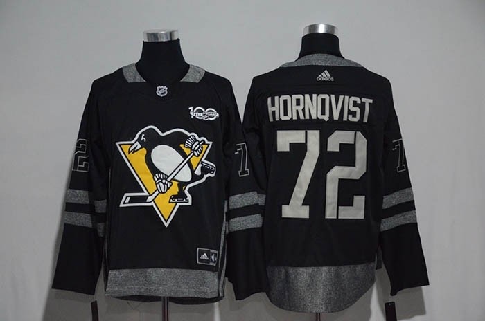 NHL Pittsburgh Penguins #72 Patric Hornqvist Black 100th Centennal Classic Premier Jersey