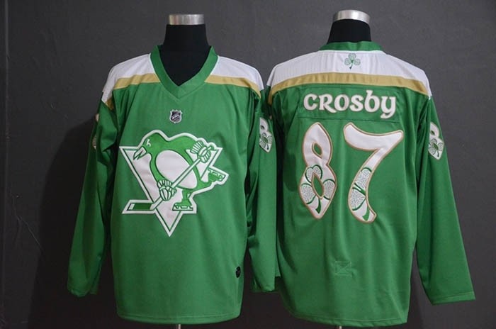 NHL Pittsburgh Penguins #87 Sidney Crosby Green Adidas Jersey