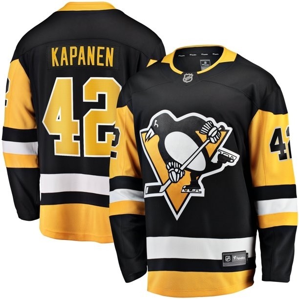 Men's Pittsburgh Penguins #42 Kasperi Kapanen Black Home Stitched NHL Jersey