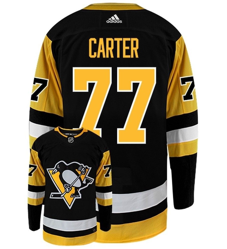 Men's Pittsburgh Penguins #77 Jeff Carter 2021 Black Authentic Stitched NHL Adidas Jersey