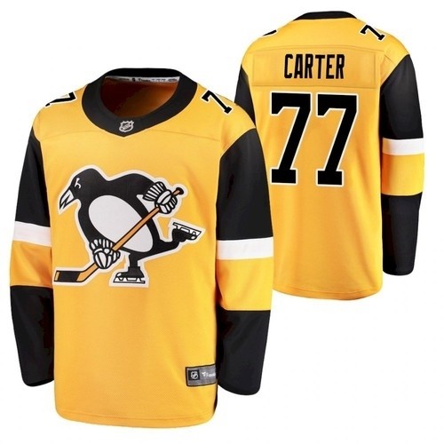 Men's Pittsburgh Penguins #77 Jeff Carter 2021 Yellow Adidas Jersey