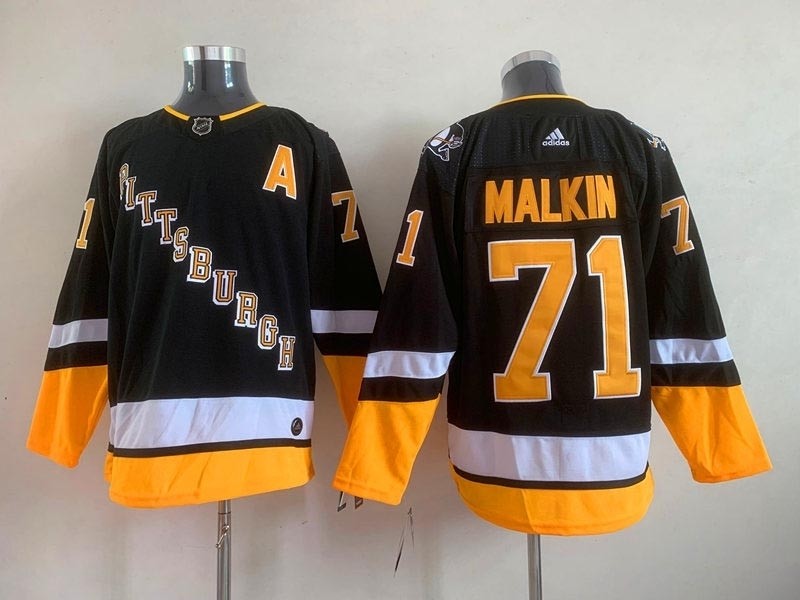 Men's Pittsburgh Penguins #71 Evgeni Malkin 2021-2022 Black Stitched Jersey