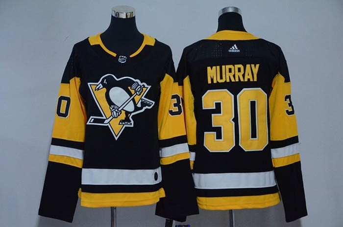 Youth Pittsburgh Penguins #30 Matt Murray Black Adidas Jersey