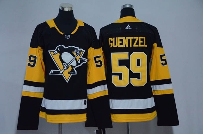 Youth Pittsburgh Penguins #59 Jake Guentzel Black Adidas Jersey