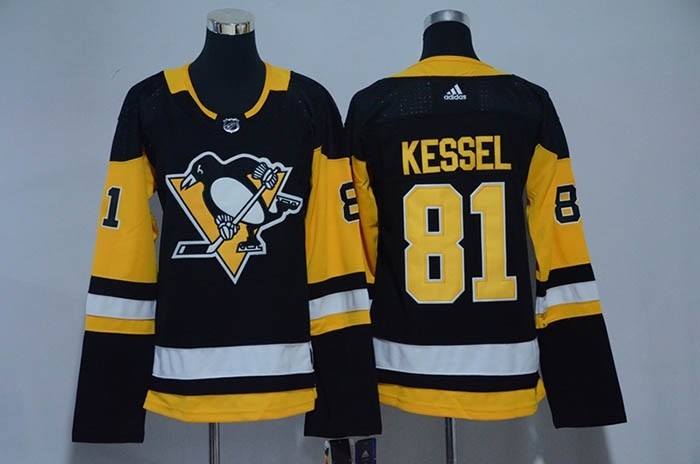 Youth Pittsburgh Penguins #81 Phil Kessel Black Adidas Jersey