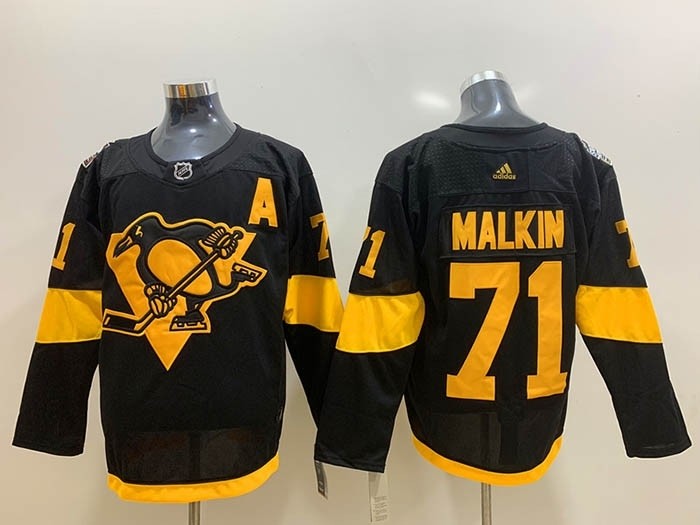 Youth Pittsburgh Penguins #71 Evgeni Malkin Black 2019 Stadium Series jersey