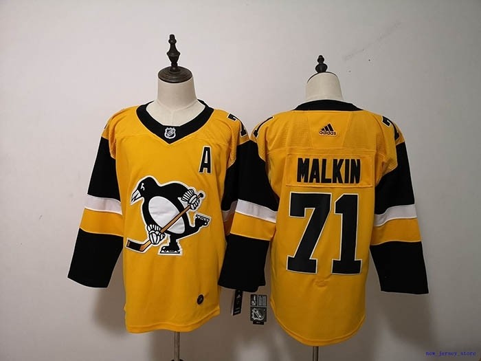 Youth Pittsburgh Penguins #71 Evgeni Malkin Yellow Adidas jersey