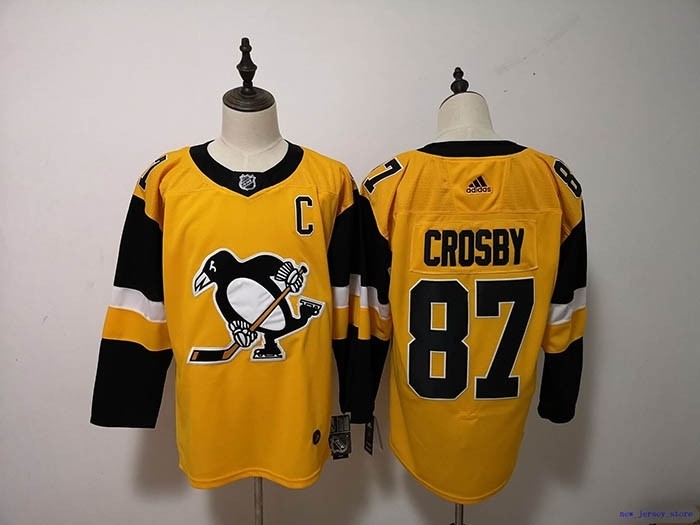 Youth Pittsburgh Penguins #87 Sidney Crosby Yellow Adidas jersey