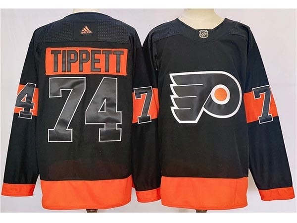 Men's Philadelphia Flyers #74 Owen Tippett Black Alternate Jersey