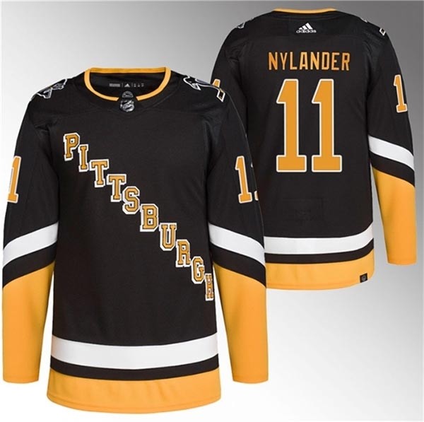 Men's Pittsburgh Penguins #11 Alex Nylander Black 2021-22 Alternate Primegreen Stitched Jersey