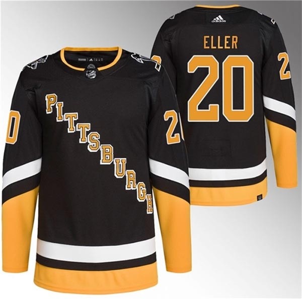 Men's Pittsburgh Penguins #20 Lars Eller Black 2021-22 Alternate Primegreen Stitched Jersey