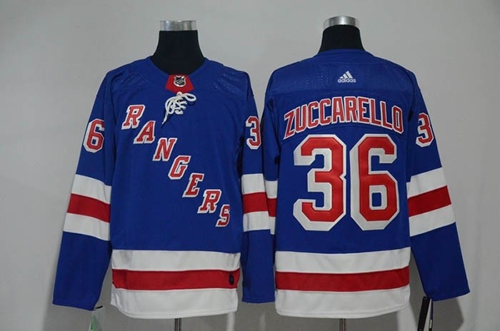 NHL New York Rangers #36 Mats Zuccarello Blue Adidas Jersey