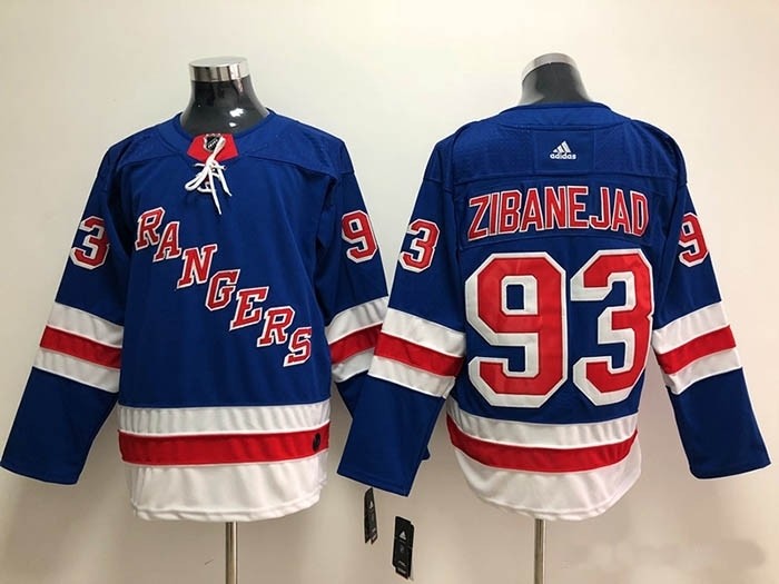 NHL New York Rangers #93 Mika Zibanejad Blue Adidas Jersey