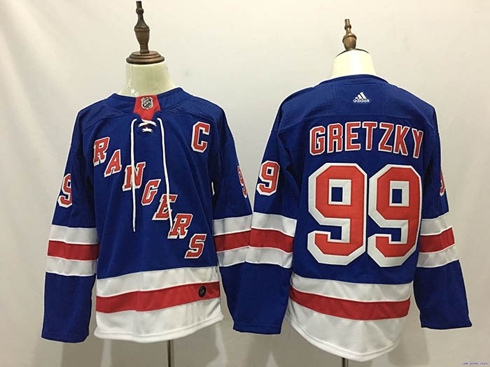 NHL New York Rangers #99 Wayne Gretzky Blue Adidas Jersey