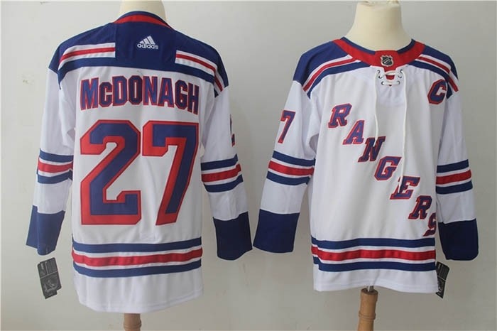 NHL New York Rangers #27 Rayn McDonagh White Adidas Jersey