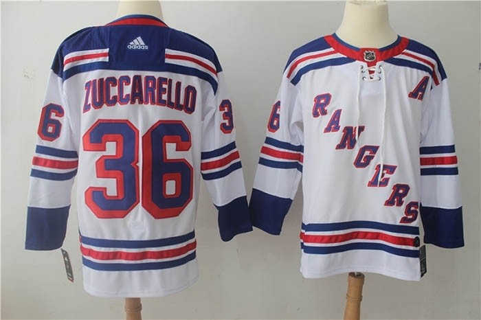 NHL New York Rangers #36 Mats Zuccarello White Adidas Jersey