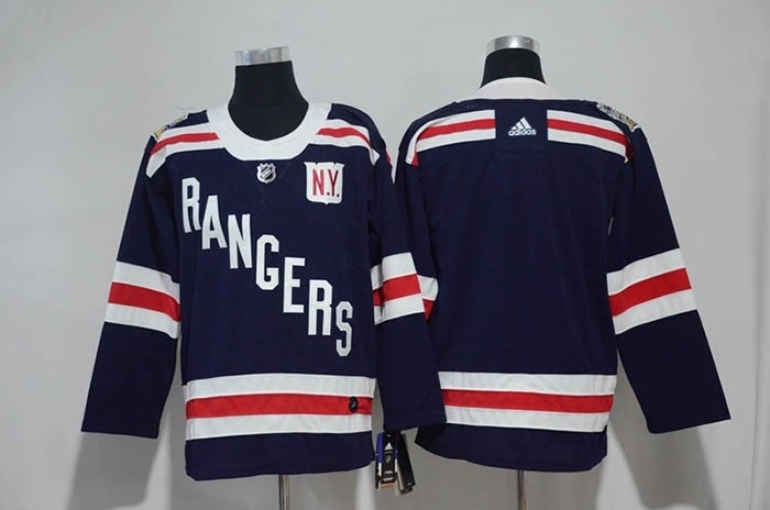 NHL New York Rangers Blank Navy blue 2018 Winter Classic Jersey